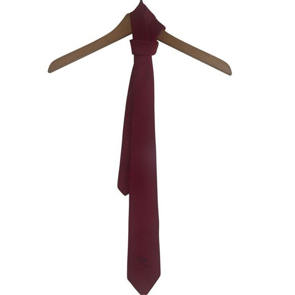 ✨Christian Dior Red w/ Blue Polka Dot Silk Tie✨ - Picture 4 of 11